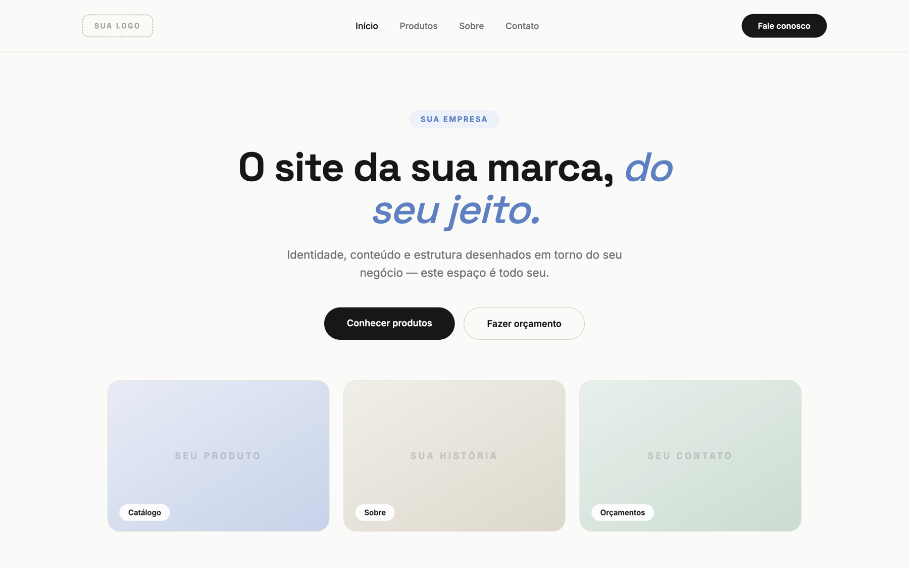 Exemplo de site sob medida